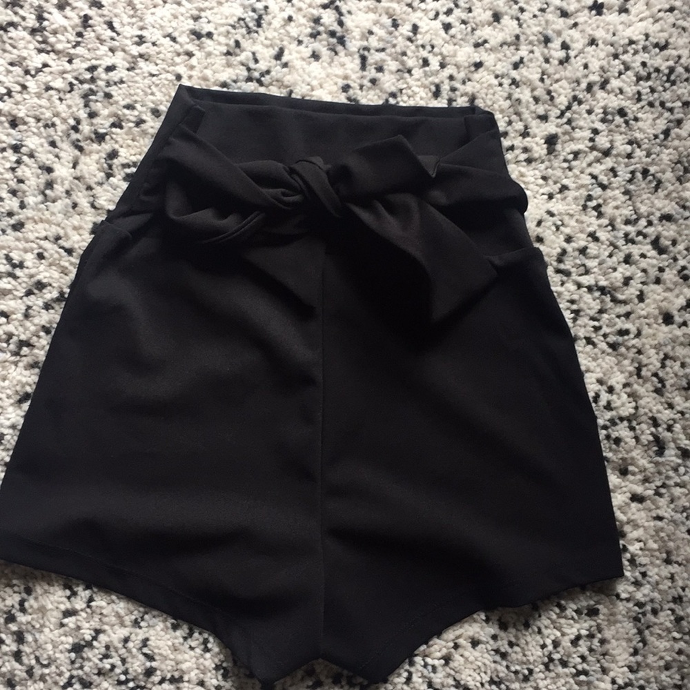Black high waisted shorts